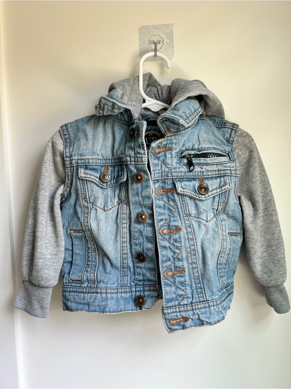 Urban Republic Hooded Denim Jacket 18M Light Wash Baby Toddler
